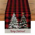 Axyaa Christmas Snowflake Table Runner - Farmhouse Dining Decor