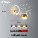 Axyaa Astronaut Star Projector LED Wall Lamp for Kid's Room- Modern Nordic Lighting