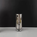 Axyaa Silver Geometric Ball Glass Vase - Abstract Cylinder Home Décor Accessory