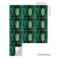 Luxury Green Gilded Marble PVC Tile for Modern Home Decor by Axyaa