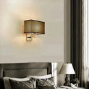 Axyaa LED Wall Lamp with Switch - Nordic Style Fabric Reading Light for Home Decor