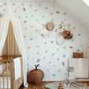 Axyaa Boho Terrazzo Geometric Nursery Wall Stickers for Kids Room Decor