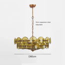 Art Glass Chandelier Axyaa Amber Green White E14 Lamp Bauhaus Design