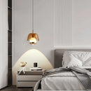 Axyaa Black Gold LED Pendant Light for Bedrooms & Living Rooms