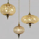 Axyaa Gold Crystal Chandelier, French Luxury Round Light for Living Room, Bedroom, Dining Room
