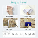 Axyaa 3D Faux Stone Peel and Stick Wall Panels - Decorative Self-adhesive Wall Tiles