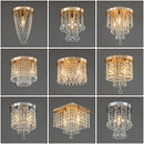 Axyaa Square Crystal Ceiling Lamp for Elegant Home Lighting