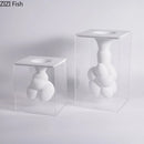 Axyaa Suspended Clouds Vase with Artificial Flowers Decor for Desk Display