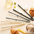 Axyaa Silicone Toast Tongs: Non-Slip Kitchen Cooking Tool Clamp BBQ Salad Trivet