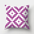 Axyaa Geometric Pattern Polyester Cushion Cover for Sofa Decor or Throw Pillow
