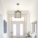 Axyaa Farmhouse Chandelier: E14 Black Modern Droplight for Dining, Kitchen, Living Room
