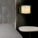 Axyaa LED Glass Fabric Wall Lamp Modern Design for Bedroom Living Study
