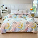Axyaa Striped Cotton Duvet Cover for Queen/King Size Double Bed - Single Bed Kids Cover