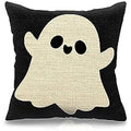 Axyaa Halloween Witch Bat Linen Cushion Cover 50*50 - Indoor Sofa Decor