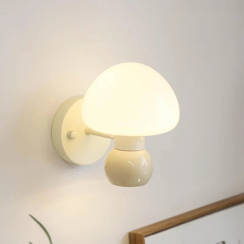 Axya Mushroom Cream Wind Lamp Double Head G9 for Bedroom Living Room & Children's Room