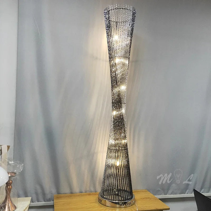 Axya Tower Floor Lamp for Living Room Decor - Modern Aluminum LED Stand