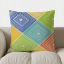 Axyaa Colorful Geometric Pattern Throw Pillow Cover for Sofa, Bedroom, Car