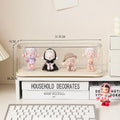 Axyaa Acrylic Dolls Display Box for Small Action Figures - Dustproof Stand Cabinet