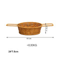 Rattan Bread Storage Basket by Axyaa: Portable Organizer for Picnic, Fruit, Sundries