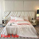 Axyaa Embroidered Silk Summer Quilt Set - 4-Piece Cool Bedding Kit