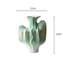 Axyaa Ceramic Vase Abstract Geometric Ornaments Irregular Folds Home Decoration Handicrafts
