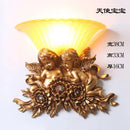 Axyaa Angel Resin Wall Lamp - Nordic Bedroom Crystal Bedside Light