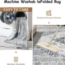 Axyaa Nordic Style Vintage Living Room Rug - Machine Washable & Non-slip