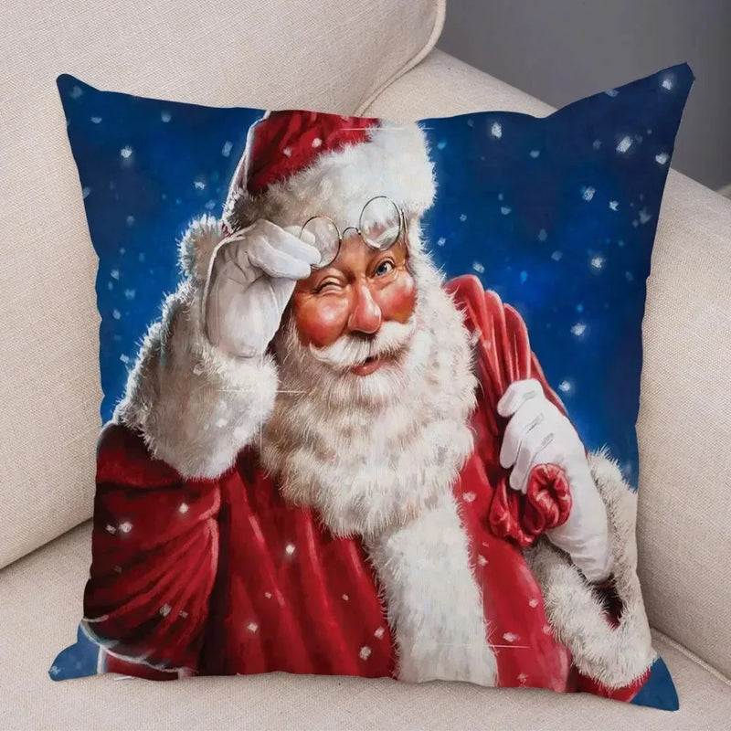 Christmas Santa Claus Pillowcase - Axyaa Christmas Day Party Sofa Decoration Gift