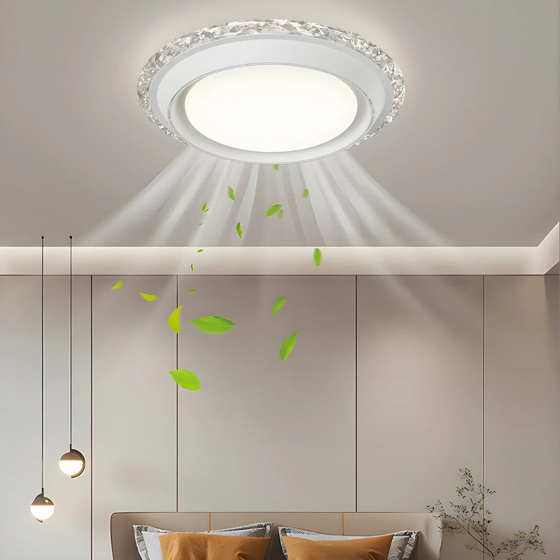 Axyaa Ceiling Fan with Hidden Blade, Remote Control, LED Lights - Home Decoration