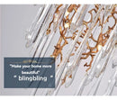 Axyaa Modern Luxury Crystal Chandelier Lighting for High Ceiling Areas