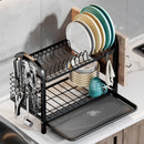 Axyaa 2 Tier Dish Drying Rack Utensil Holder Kitchen Organizer Storage Rack