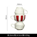 Axyaa Cartoon Folding Cup Vase Ceramic Handicraft Flowerpot Home Decoration