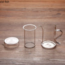 Axya Double Layer Glass Teapot for Tea and Coffee Brewing