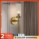 Axyaa Retro Glass Tube Wall Sconce Gold Nordic Light for Living Room & Bedroom