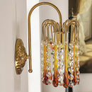 Teardrop Crystal Copper Wall Lamp Romantic Luxury Bedroom Lighting by Axyaa