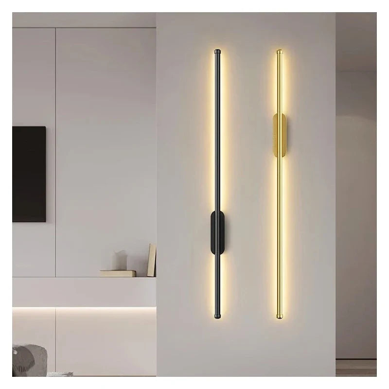 Axyaa Black Gold LED Wall Lamp Modern Strip Ceiling Light for Home Lighting