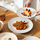 Axyaa Modern Relief Design Ceramic Dinnerware Set 12/16 Piece - Dinner, Dessert, Soup, Cereal Bowls