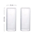 Axyaa Square Glass Coffee Mug Set Glass Tea Cups for Milk Beer Juice Wine.