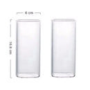 Axyaa Square Glass Coffee Mug Set Glass Tea Cups for Milk Beer Juice Wine.