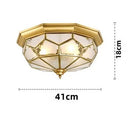Axyaa Classic Copper Ceiling Light with Glass Shade for Home Decor Lighting