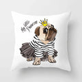 Cute Pug Bulldog Pillowcase for Living Room Decor - Axyaa Home Decor