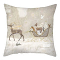 Christmas Deer & Rabbit Winter Pillow Case - Axyaa Home Decor Collection