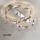 Circular Crystal Ceiling Light by Axyaa - Luxurious Living Room Decor