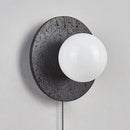 Axyaa Black Premium Stone LED Wall Sconce Light for Modern Home Decoration