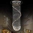 Axyaa LED Spiral Crystal Ball Chandelier for Staircase Pendant Lighting
