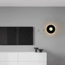 Axyaa Round LED Wall Lamp Gold/Black, Home Lighting Fixture for Living Room, Stair Light