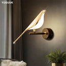 Axyaa Golden Bird LED Wall Lamp - Rotatable Indoor Sconce