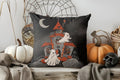 Axyaa Halloween Pumpkins & Witches Pillow Cover for Sofa, Bedroom, Car