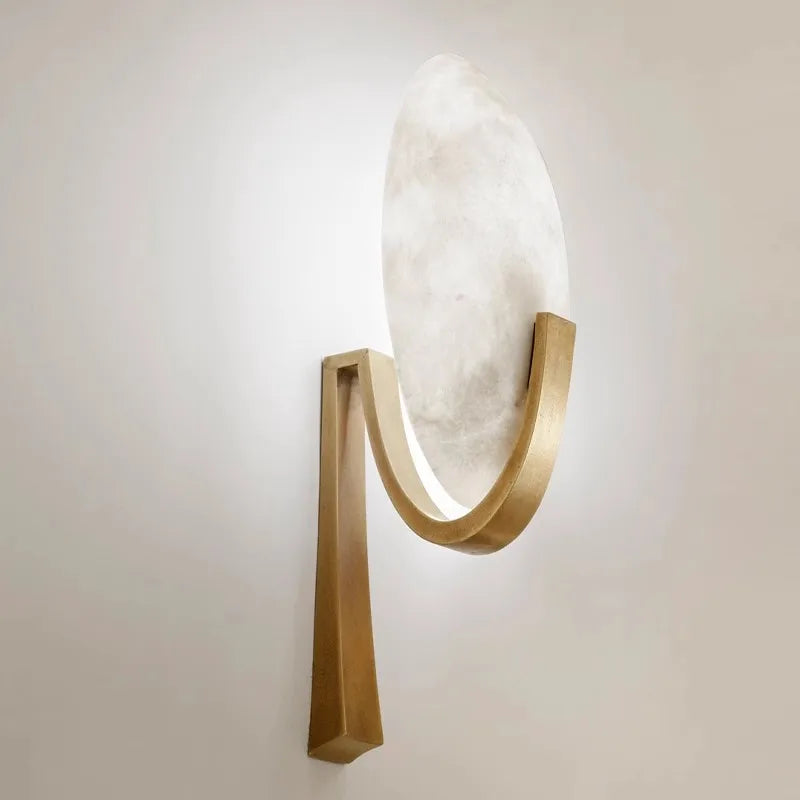 Axyaa Copper Marble Wall Lamp for Luxurious Living Spaces