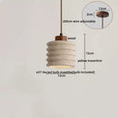 Cream Wabi Sabi Bedroom Pendant Light by Axyaa